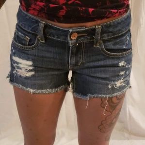 AE Distressed Denim Shorts